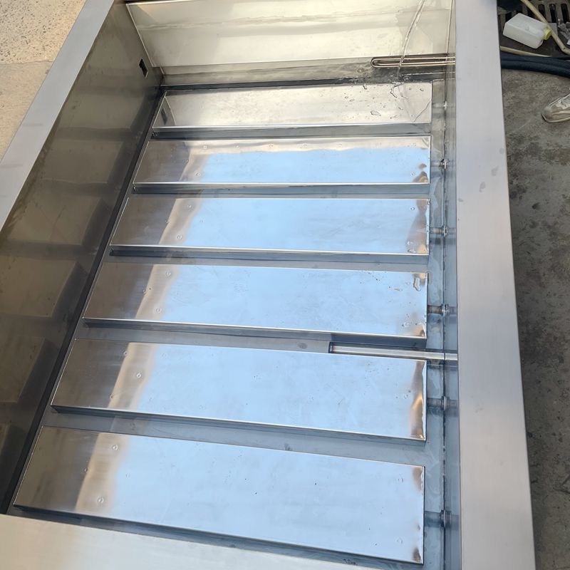 Bottom retrofit installation of immersible ultrasonic transducer plates
