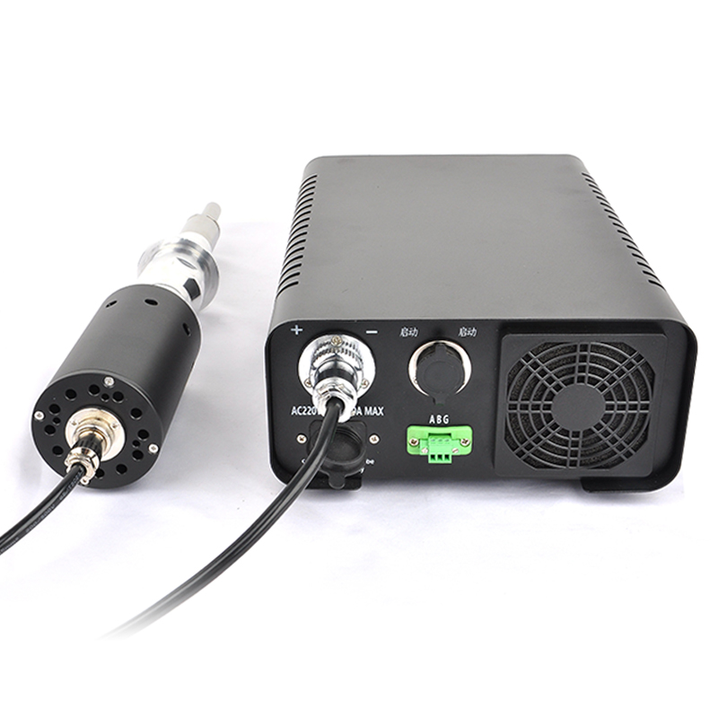Back view of 1000W lab ultrasonic homogenizer displaying power input, cooling system, and rear interface ports