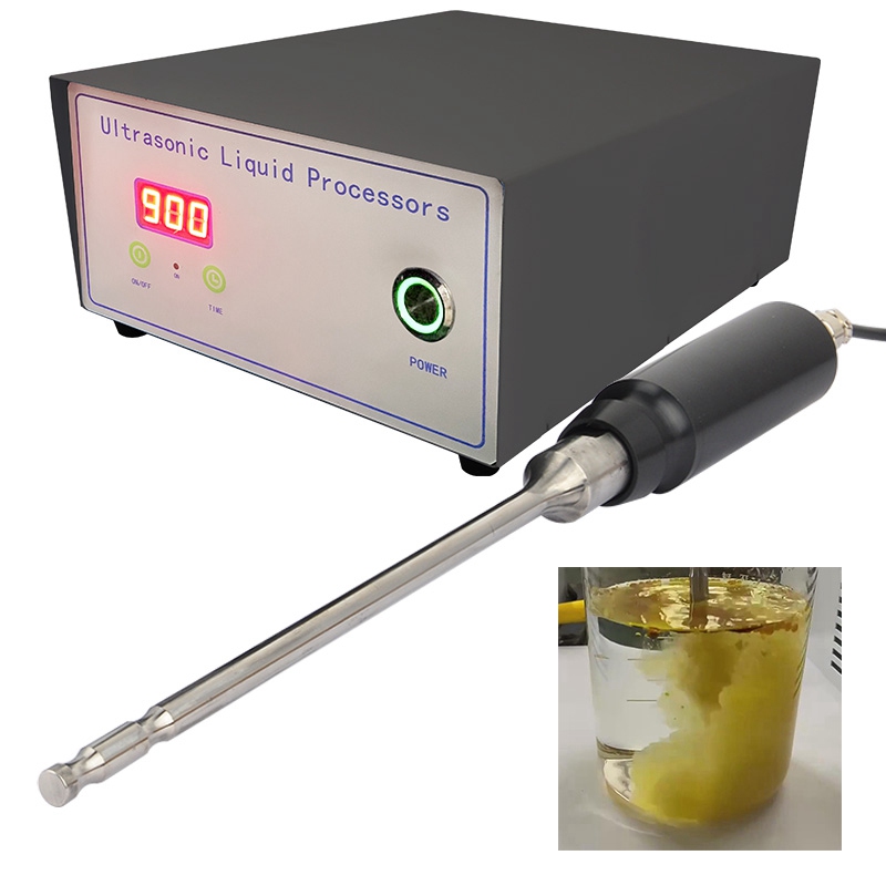 Ultrasonic homogenizer with titanium probe