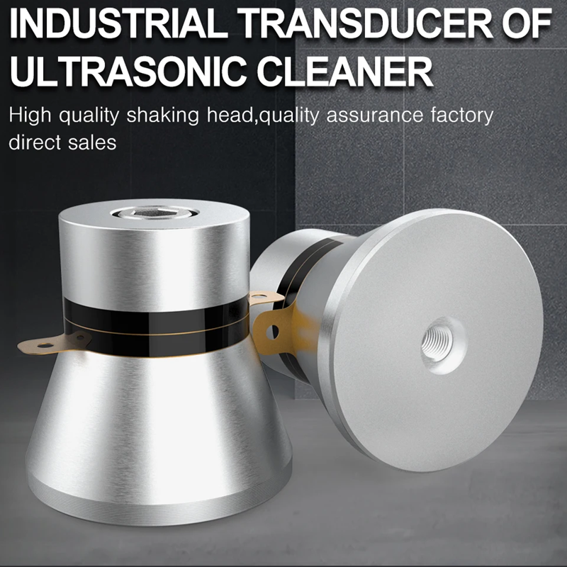 Industrial ultrasonic cleaner transducer with piezoelectric elements for cleaning equipment